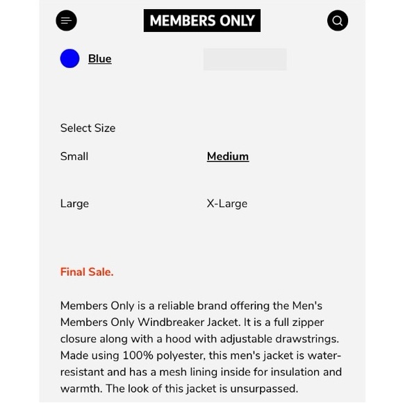 MEMBERS ONLY ❄️ Blue Camo Windbreaker - Picture 6 of 16